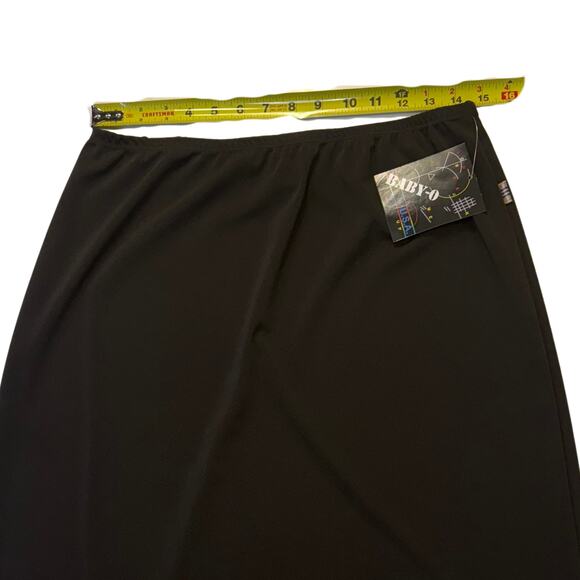 New With Tags Vintage Baby-O A-Line Black Skirt | Women's 16 - Picture 5 of 7